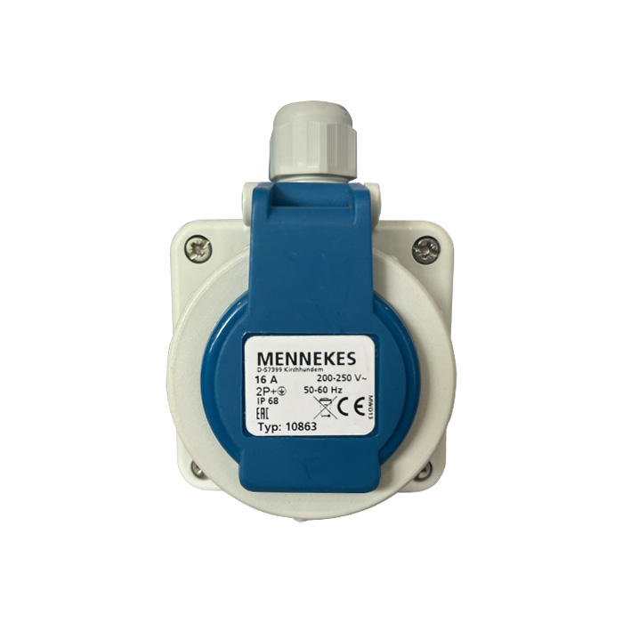 MENNEKES 10863 Wall Mounted Receptacles Socket Schuko 16A 2P+E P/N