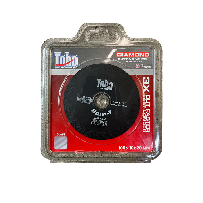 TOHO Mata Gerinda 4" Diamond Cutting Wheel For Glass 4" 105x10x20mm
