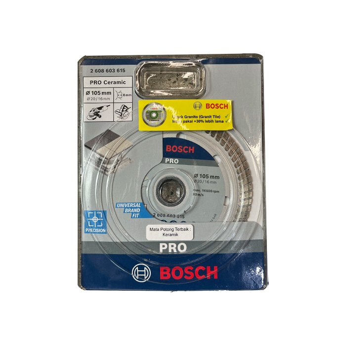 BOSCH Mata Gerinda 105 x 20/16mm Diamond Cutting Wheel Expert Pro Ceramic 105 x 20/16mm BOSCH 2.608.603.615