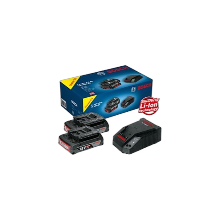 BOSCH Starter Kit Battery 2x 18V 2.0Ah + AL1860 Charger(1.600.A00.1B0)
