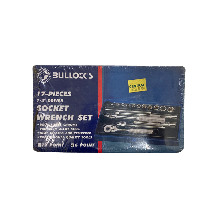 BULLOCK'S Kunci Socket Set 1/4" DR 17 Pcs 6 Point