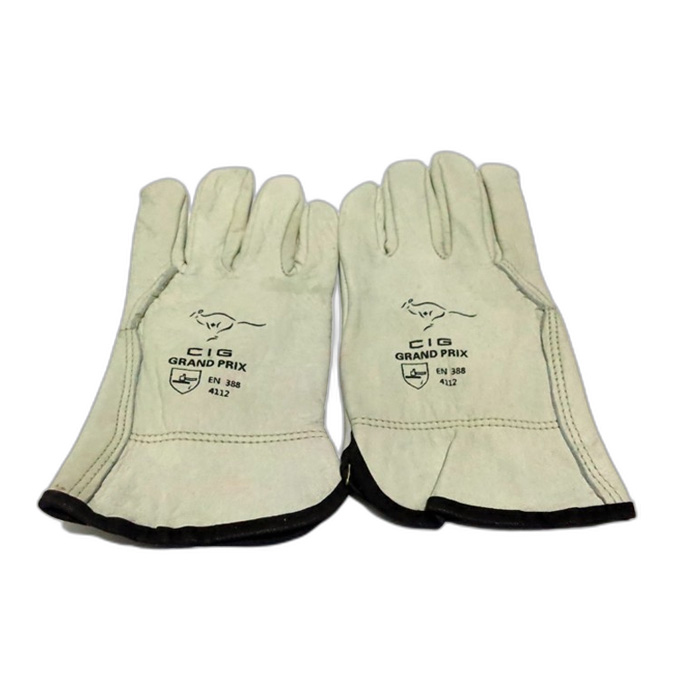 CIG Hand Glove Grand Prix EN388 Sarung Tangan Kulit Safety Size 9
