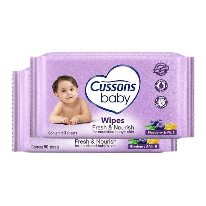 CUSSONS Baby Wipes Tisu Basah Fresh Nourish 10 Lembar