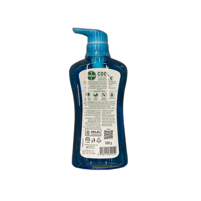 DETTOL Sabun Mandi Body Wash Cool 500ml Menthol Cair Liquid Soap Mencerahkan Tubuh image 2