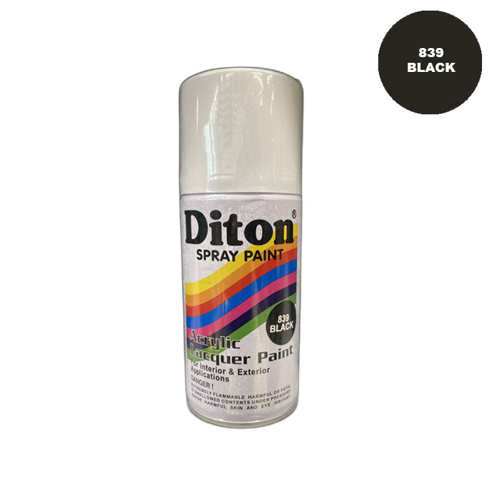 DITON 839 Aerosol Black Paint Cat Semprot Cat Pylox Hitam