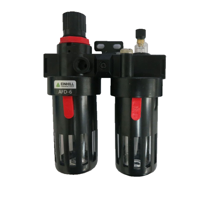 EINHILL Air Filter Regulator 1/4" Filter Udara Regulator Ganda 1/4" AFD-6 Suhu -10°C hingga 60°C