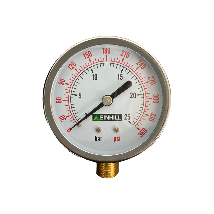 EINHILL Manometer 2.5" 25kg 360psi Alat Ukur Tekanan Untuk Air Angin Gas Oli Minyak Pressure Gauge Manometer